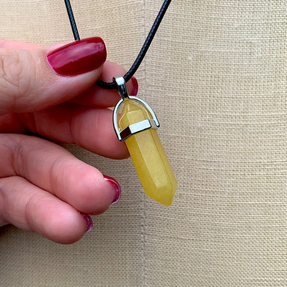 Handmade Stone Dagger Amulet Necklace